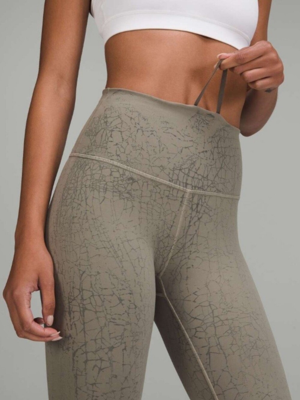 Lululemon Wunder Train High-Rise Crop 23"Thread Dye Rover Black